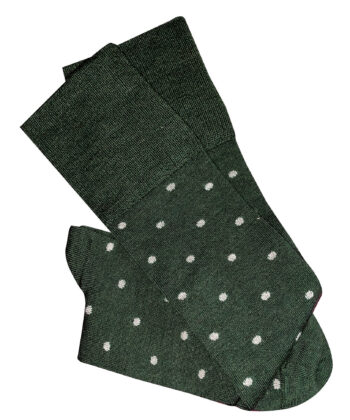 Dotty Merino Wool Socks - Green