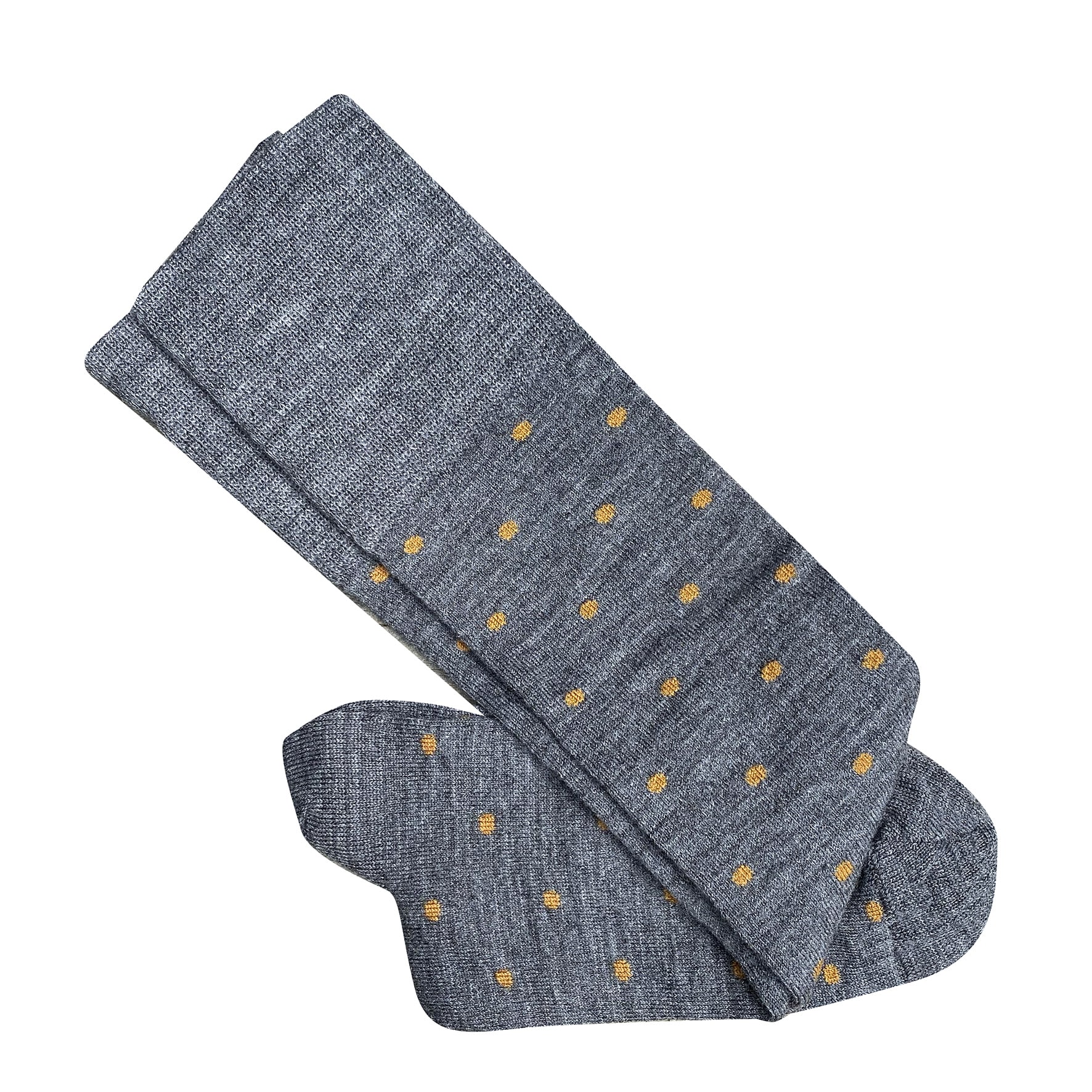 T16 'Long Dotty Grey/Mustard ' Socks - Tightology