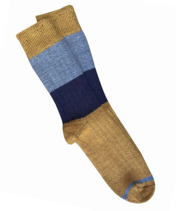 Chunky Rib Merino Wool Socks - Mustard