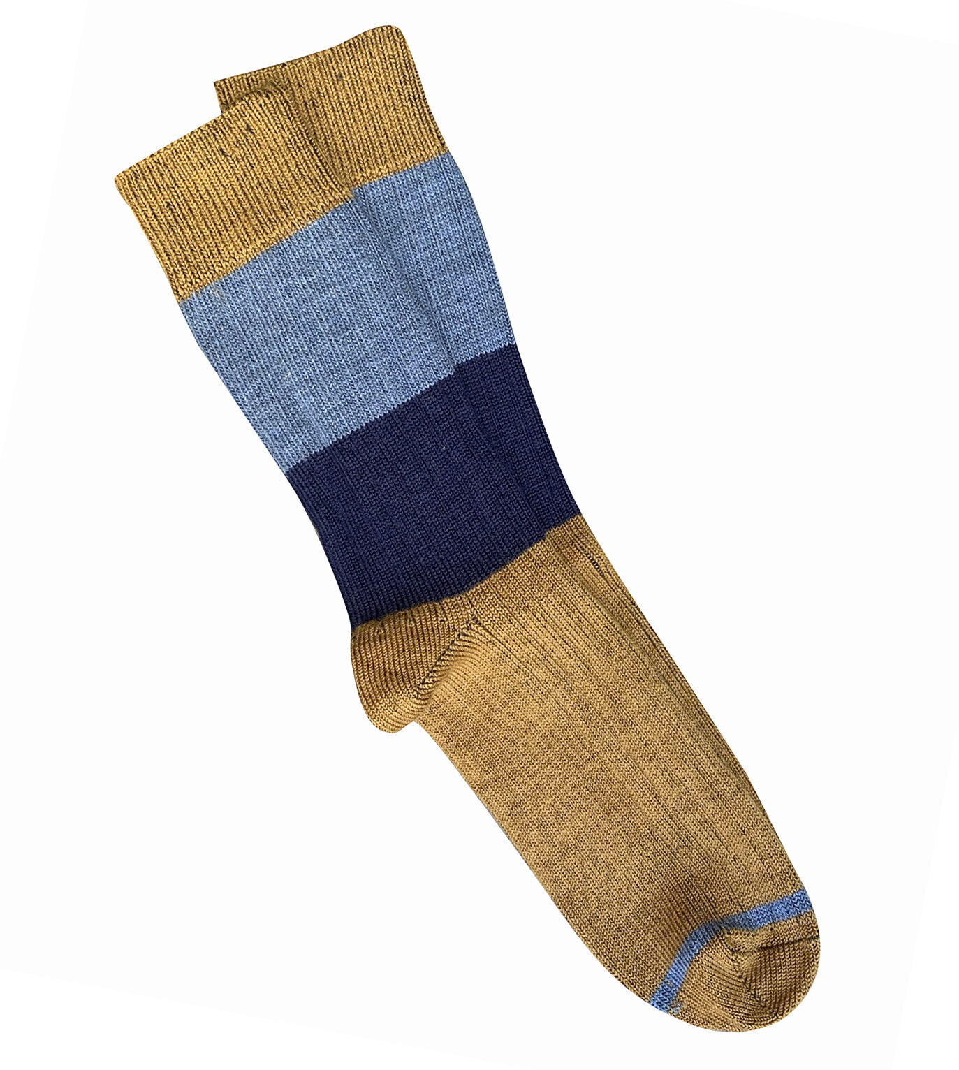 Chunky Rib Merino Wool Socks - Mustard