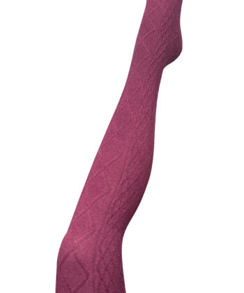 Aran Cashmere Blend Tights - Claret