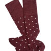Dotty Merino Wool Socks - Burgundy