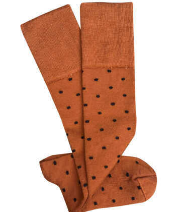 Dotty Merino Wool Socks - Paprika