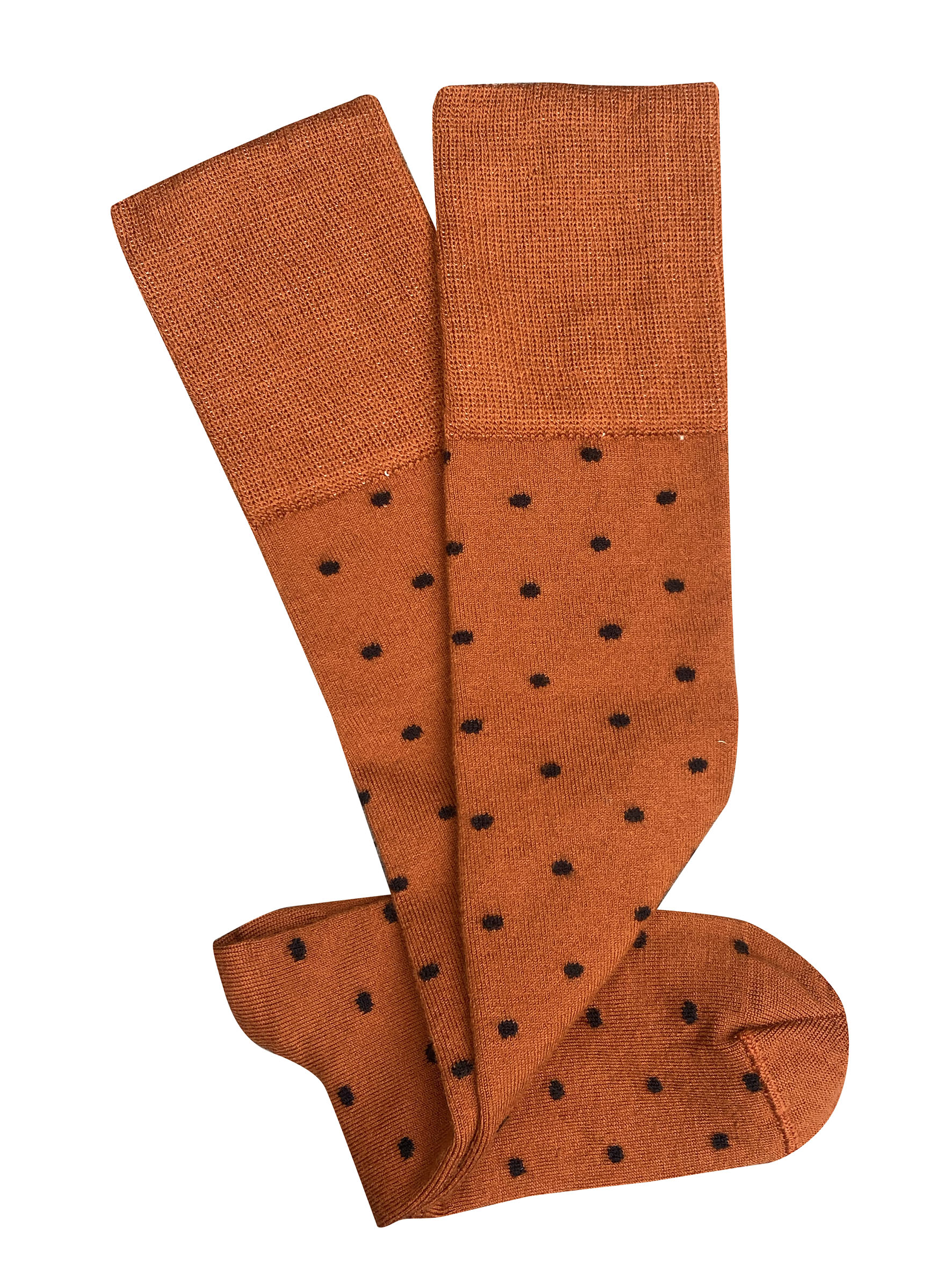 Dotty Merino Wool Socks - Paprika