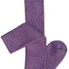 Long Rib Merino Wool Socks - Mauve
