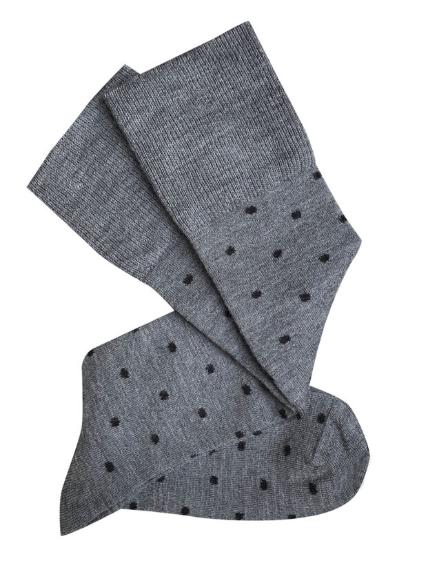 T16 'Dotty Grey' Merino Wool Socks