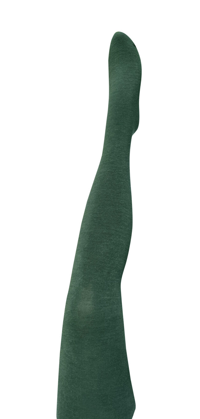 T06 - 'Luxe Green' Merino Wool Tights