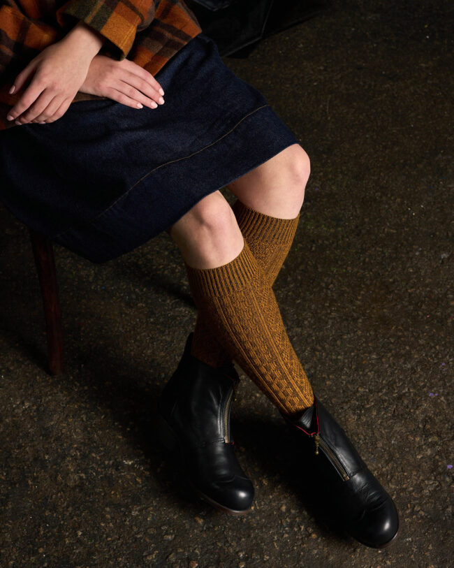 T15 'Vintage Mustard' Merino Wool Socks - Image 3