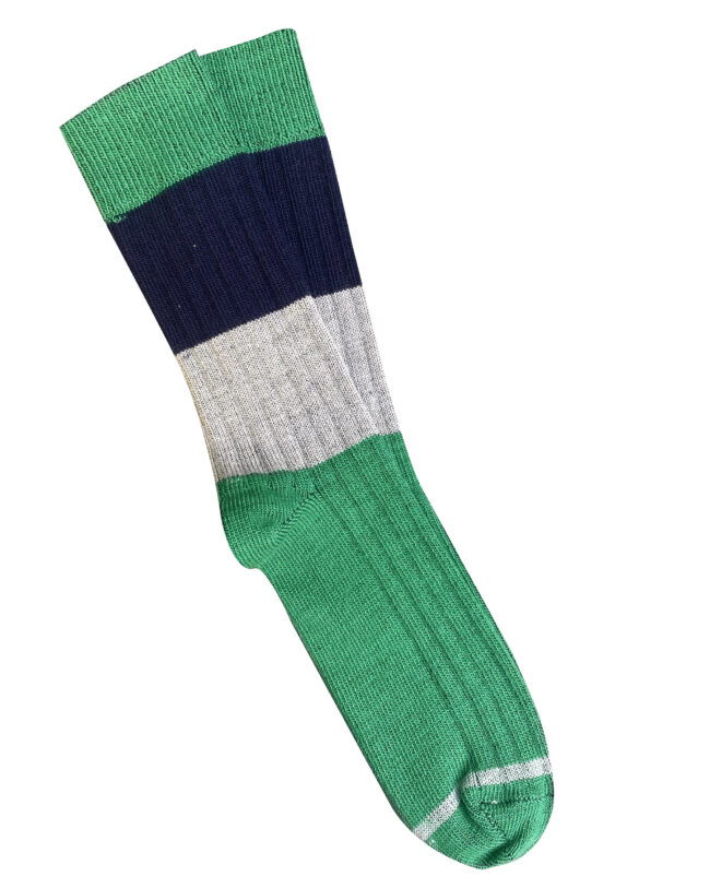 T16 'Chunky Rib' Green Merino Wool Socks