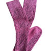 Vintage Long Merino Wool Socks - Fuchsia