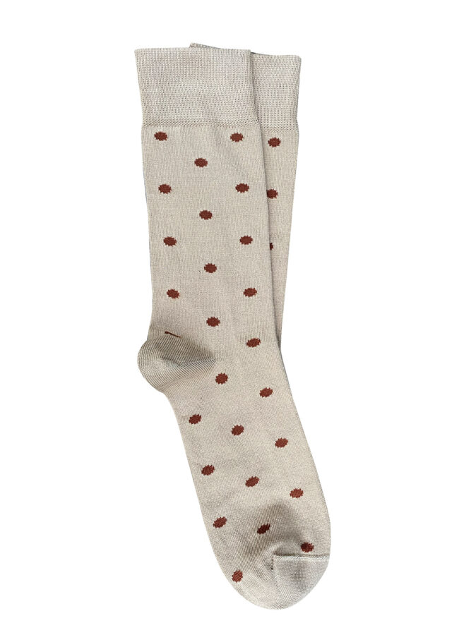 T14 'Spotty' Bisque Cotton Socks