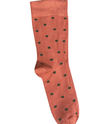 T14 'Spotty' Terracotta Cotton Socks