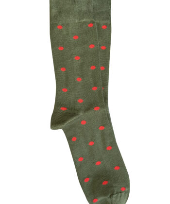 T14 'Spotty' Green Cotton Socks