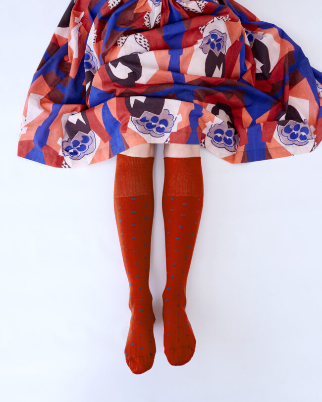 T14 'Dotty Paprika' Cotton Socks - Image 3