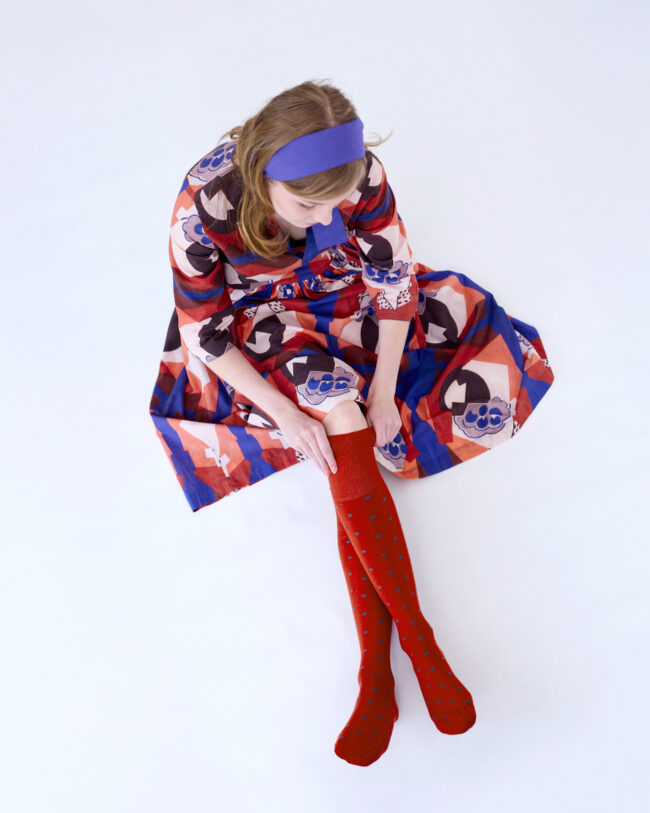 T14 'Dotty Paprika' Cotton Socks - Image 2