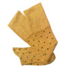 Dotty Long Cotton Socks - Ochre