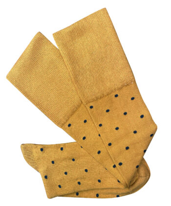 T14 'Dotty Ochre' Cotton Socks