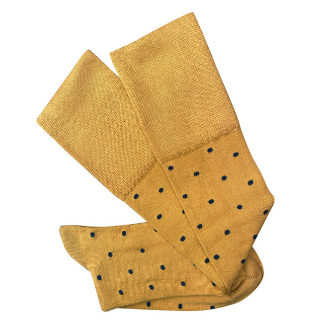 T14 'Dotty Ochre' Cotton Socks
