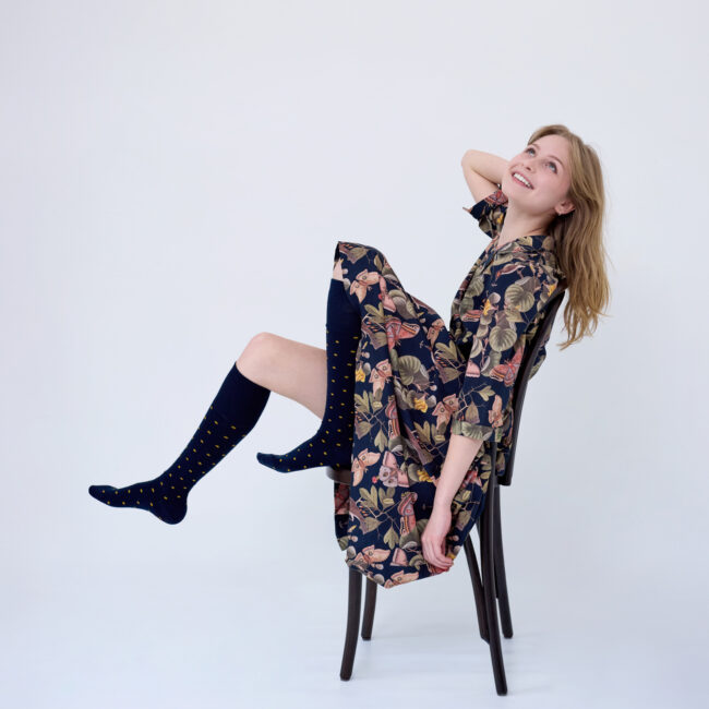 T14 'Dotty Midnight' Cotton Socks - Image 3