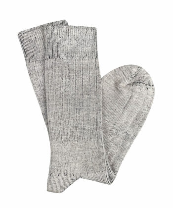 Short Rib Merino Wool Socks - Greige
