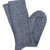 Short Rib Merino Wool Socks - Grey