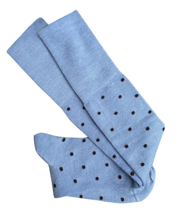 Dotty Merino Wool Socks - Sky