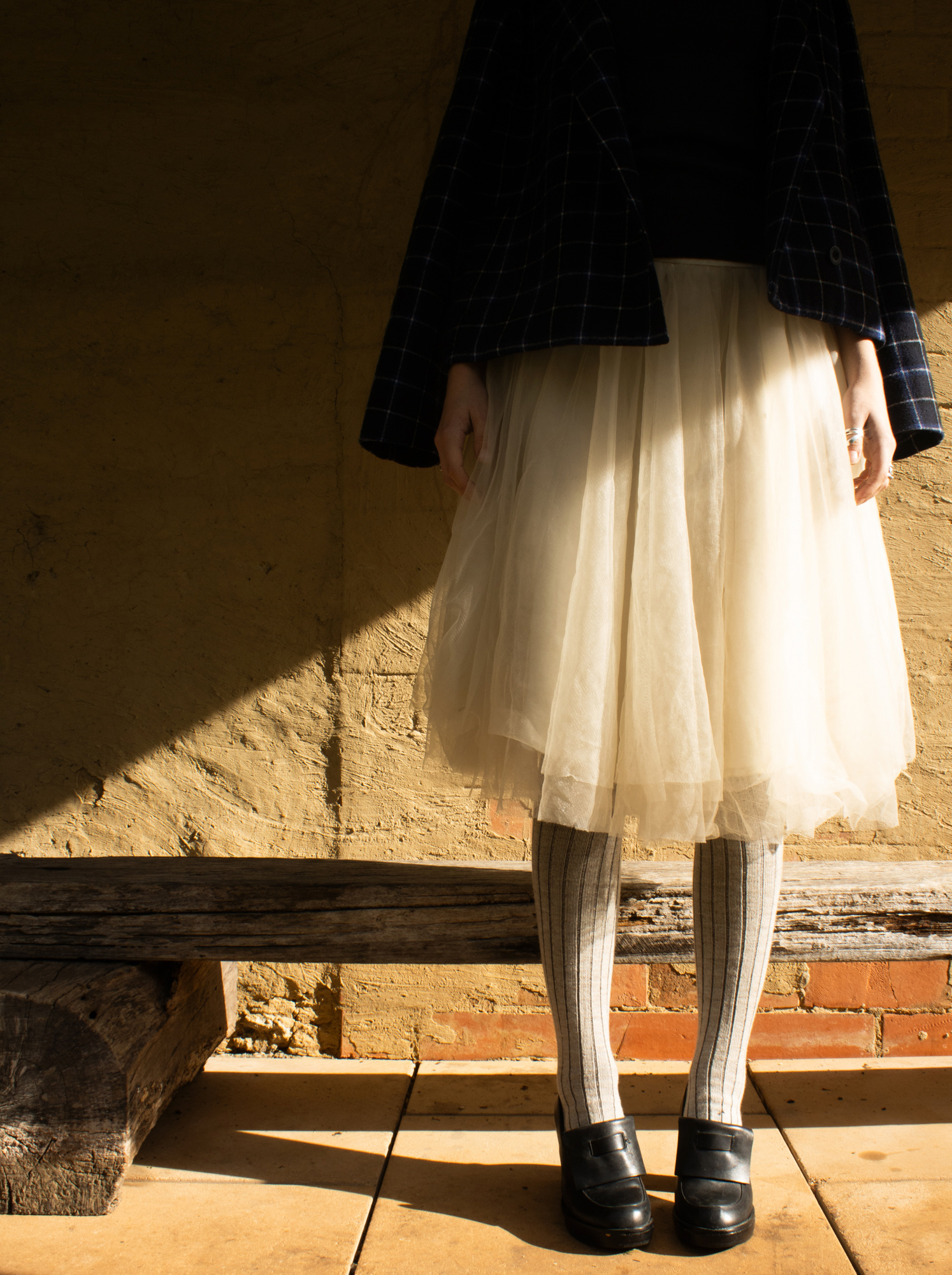 Long Rib Merino Wool Socks - Marble - Image 3