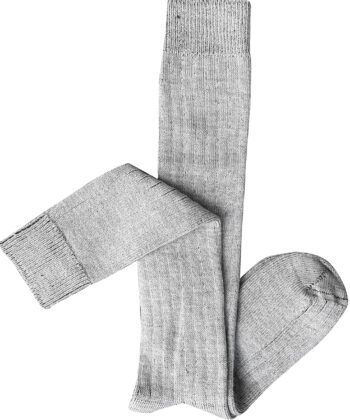 Long Rib Merino Wool Socks - Marble
