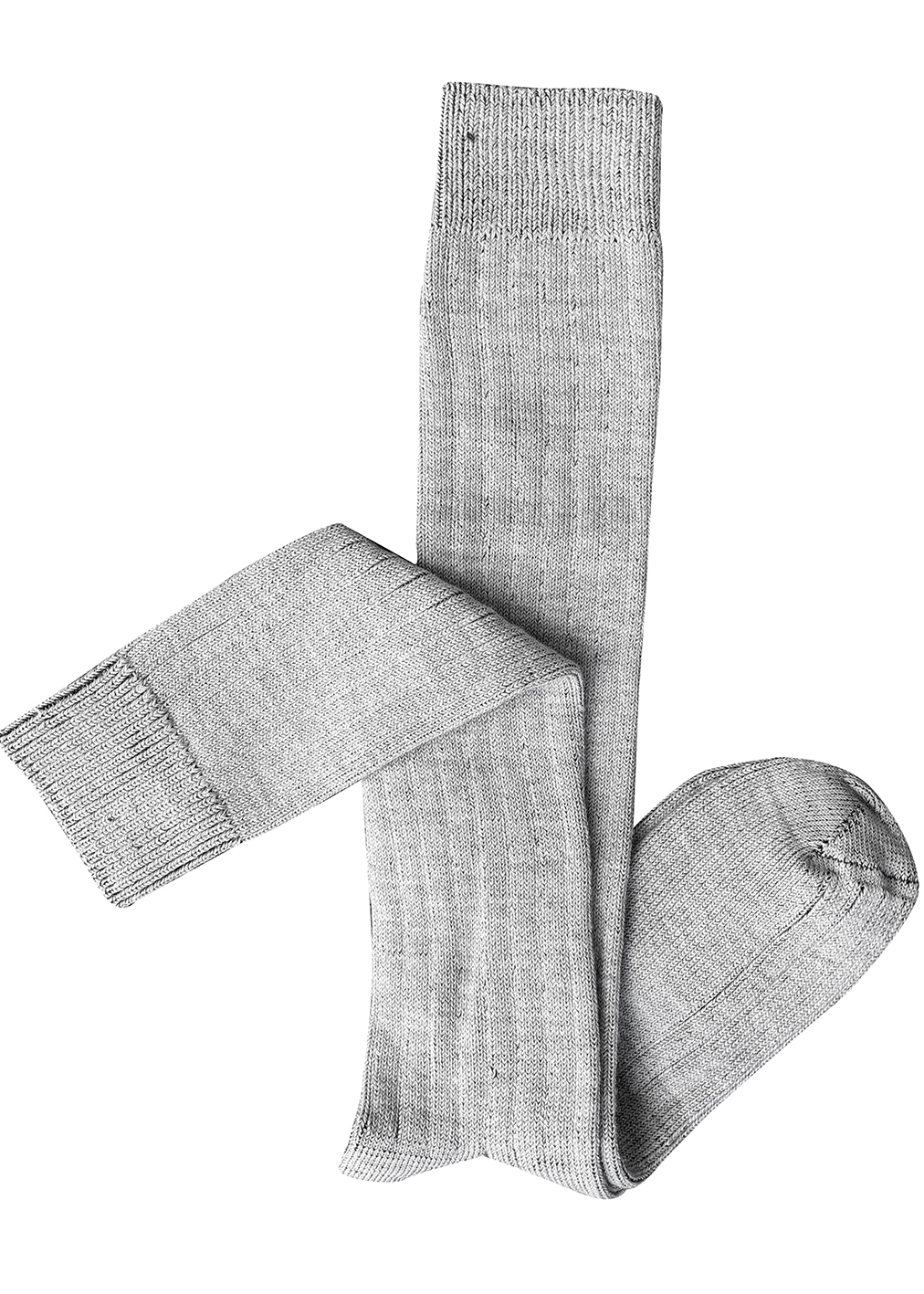 Long Rib Merino Wool Socks - Marble