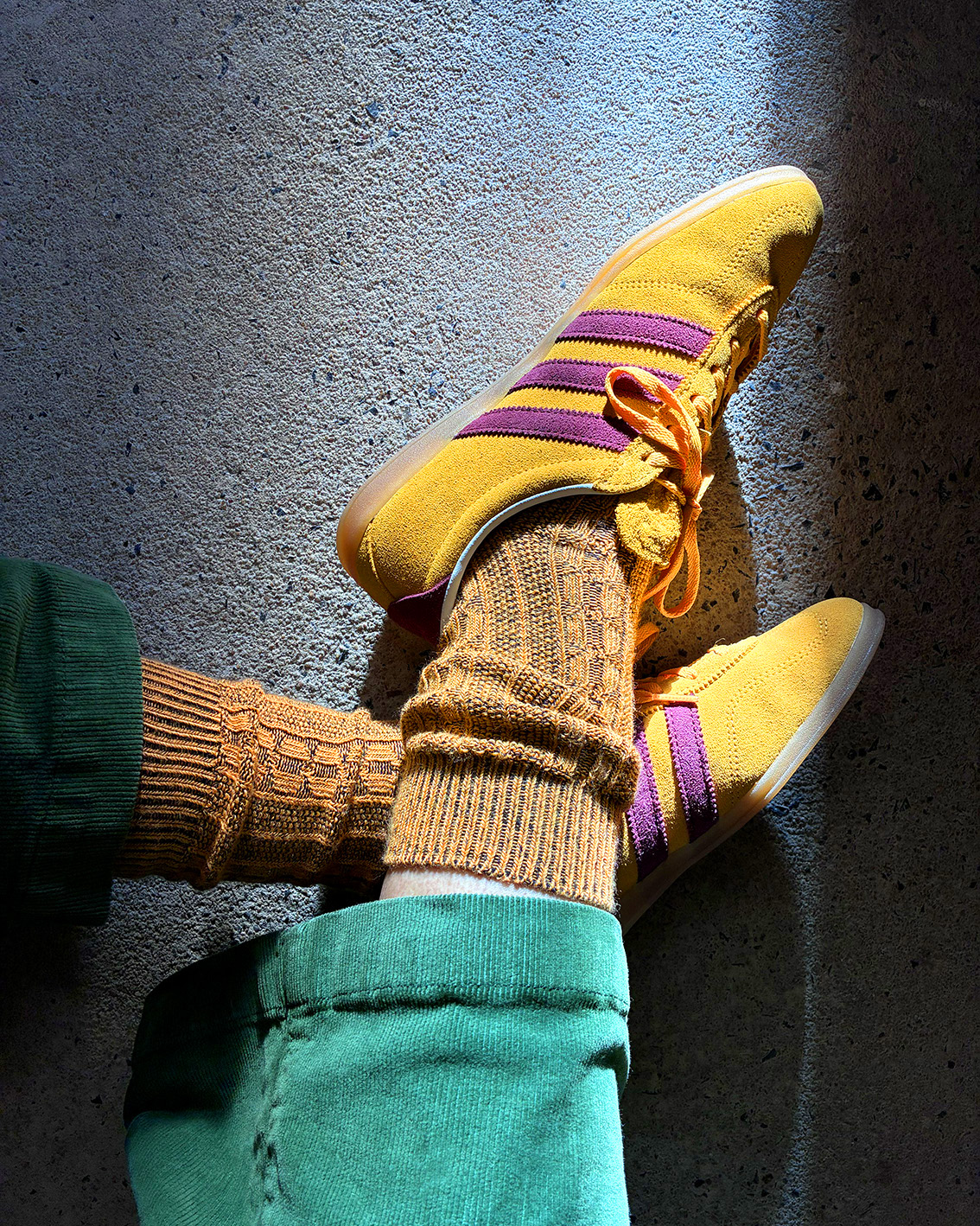 Cable Merino Wool Socks - Apricot - Image 2