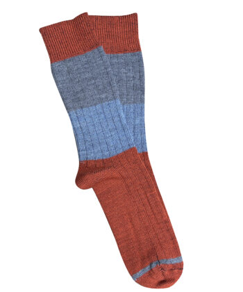 Chunky Rib Merino Wool Socks - Paprika