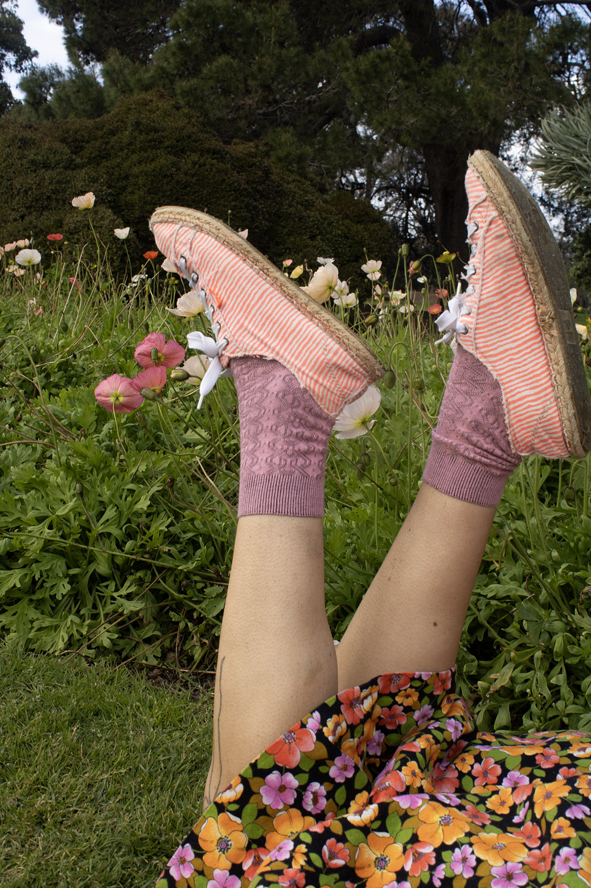 Ornella Cotton Socks - Coral - Image 2