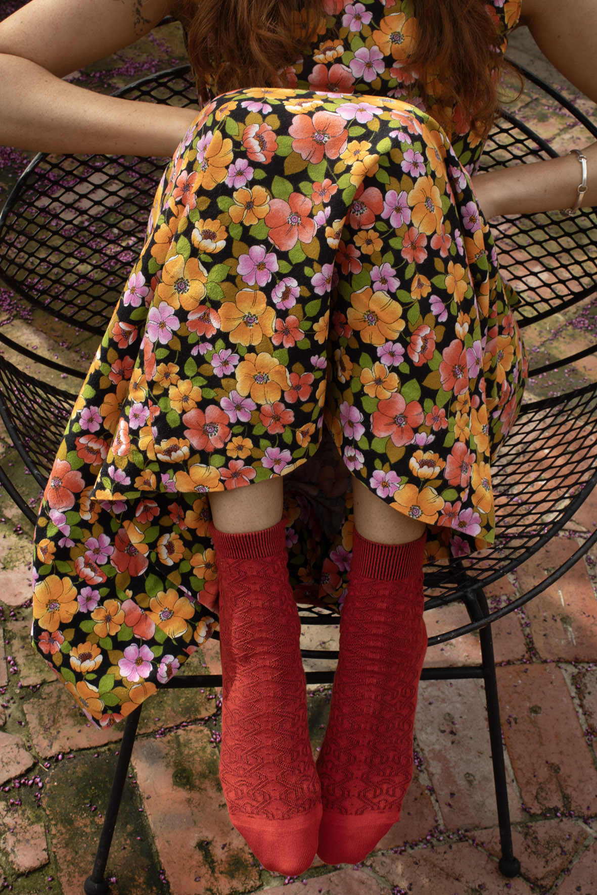 Ornella Cotton Socks - Red - Image 2