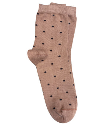 Spotty Cotton Socks - Copper