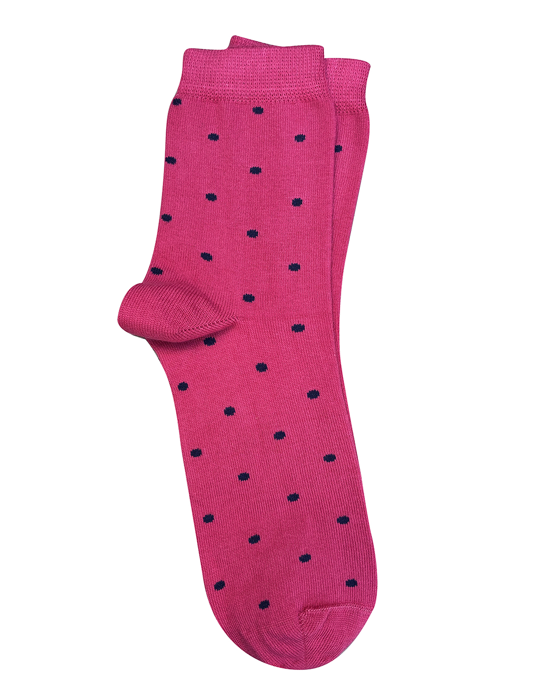 Spotty Cotton Socks - Raspberry